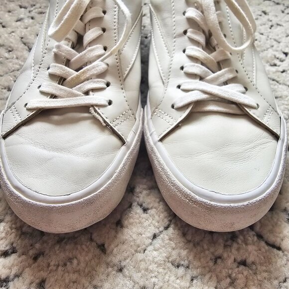 MADEWELL Sidewalk Lowtop White Leather Sneakers, Size 8 - Picture 4 of 7